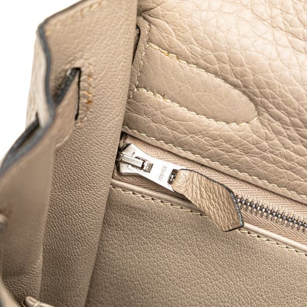 Pre-owned Hermès Clemence Kelly Retourne 32 Brown