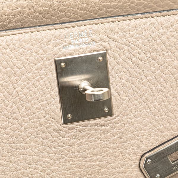 Pre-owned Hermès Clemence Kelly Retourne 32 Brown