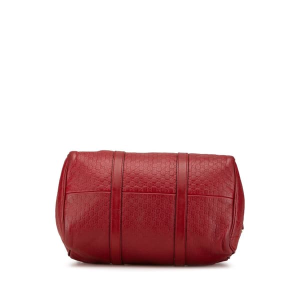 Pre-owned Gucci Medium Microguccissima Satchel Red