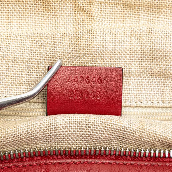 Pre-owned Gucci Medium Microguccissima Satchel Red