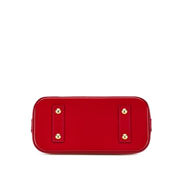 Pre-owned Louis Vuitton Monogram Vernis Alma BB Red