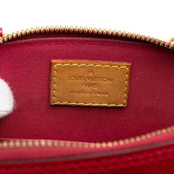 Pre-owned Louis Vuitton Monogram Vernis Alma BB Red