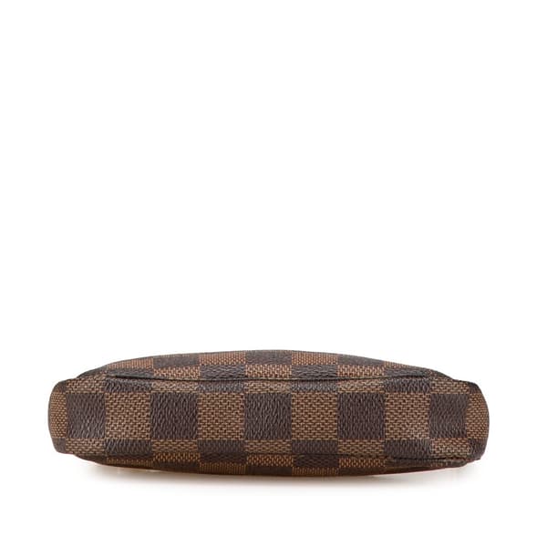 Pre-owned Louis Vuitton Damier Ebene Mini Pochette Accessoires Brown