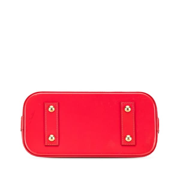 Pre-owned Louis Vuitton Monogram Vernis Alma BB Red