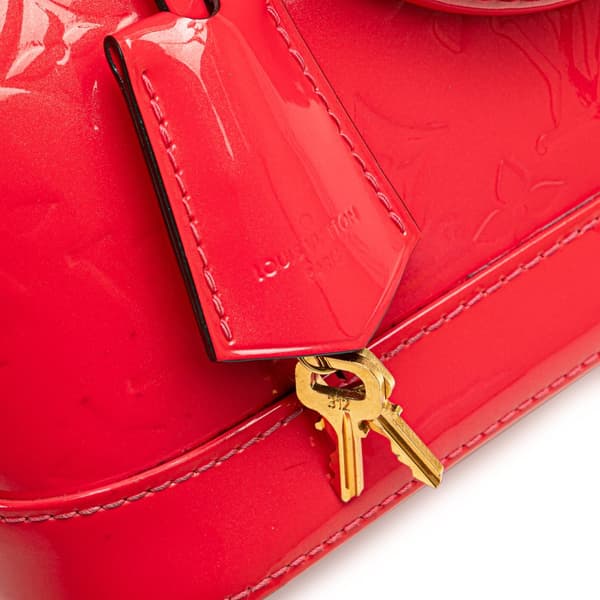 Pre-owned Louis Vuitton Monogram Vernis Alma BB Red