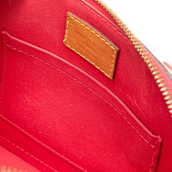 Pre-owned Louis Vuitton Monogram Vernis Alma BB Red