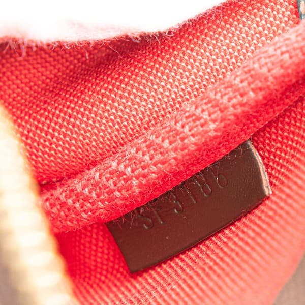 Pre-owned Louis Vuitton Damier Ebene Mini Pochette Accessoires Brown