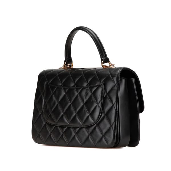 Pre-owned Chanel Medium Lambskin Trendy CC Flap Black