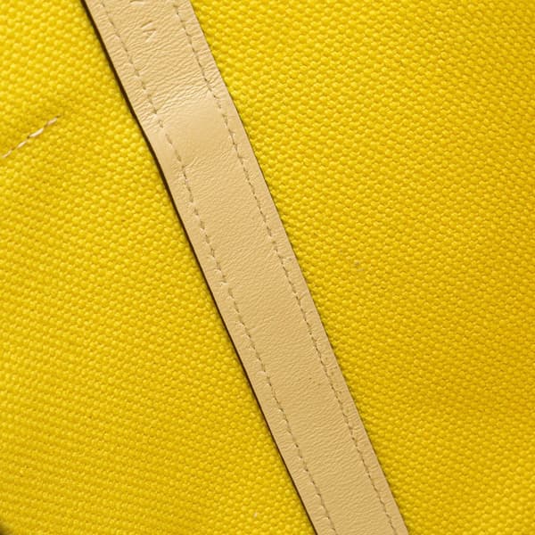 Pre-owned Hermès Toile Goeland and Swift Cargo Picotin Lock 18 Yellow