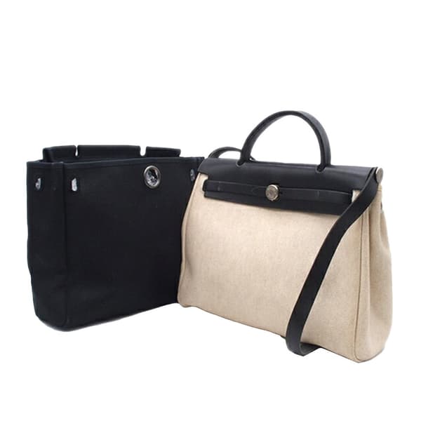 Pre-owned Hermès Toile Herbag 31 Brown