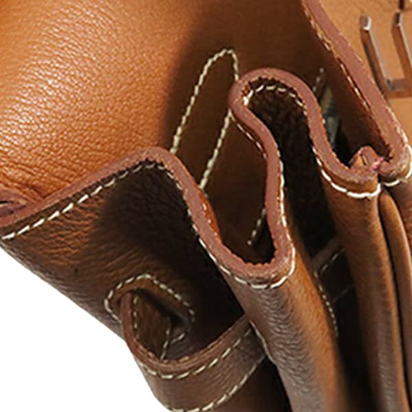 Pre-owned Hermès Togo Birkin Retourne 35 Brown