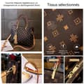 Miniatyrbild 2 av 4: INN Handväska i äkta läder för kvinnor Elegant axelväska med stor kapacitet tygväska Ryggsäck Mode Crossbody-väska