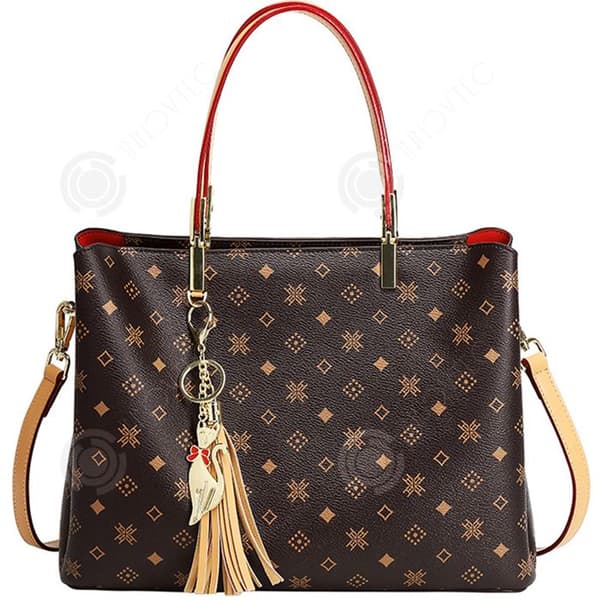 INN Handväska i äkta läder för kvinnor Elegant axelväska med stor kapacitet tygväska Ryggsäck Mode Crossbody-väska