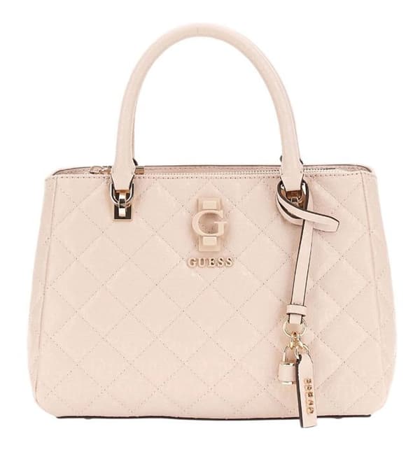 GUESS Handväska i lax för kvinnor - Bessey Lyxig Satchel Sand 290546