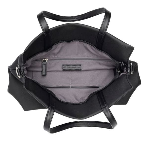 TOM TAILOR Svart axelväska för kvinnor - Rosa Zip Shopper M 295801