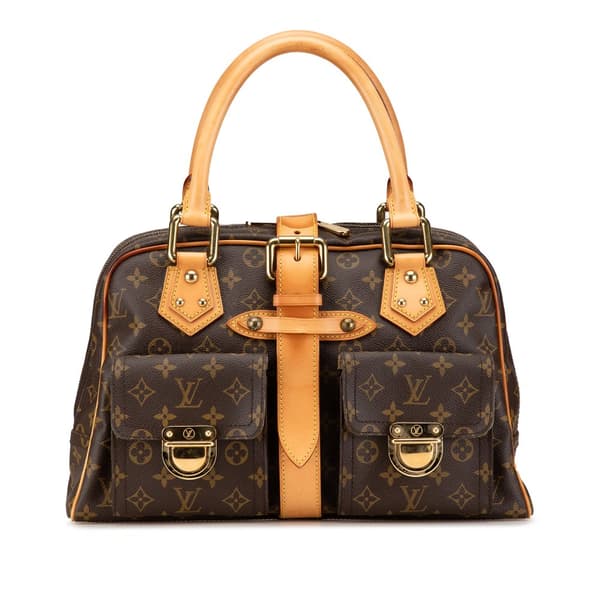 Pre-owned Louis Vuitton Monogram Manhattan GM Brown