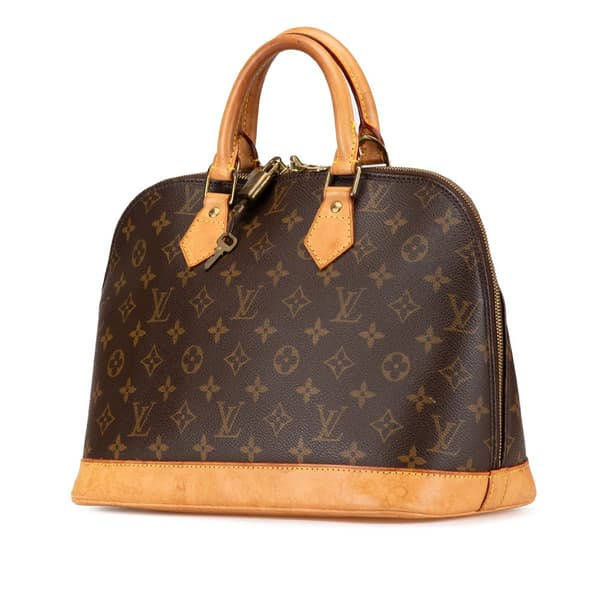 Pre-owned Louis Vuitton Monogram Alma PM Brown