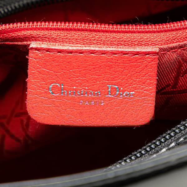 Pre-owned Dior Medium Patent Lady Dior Black