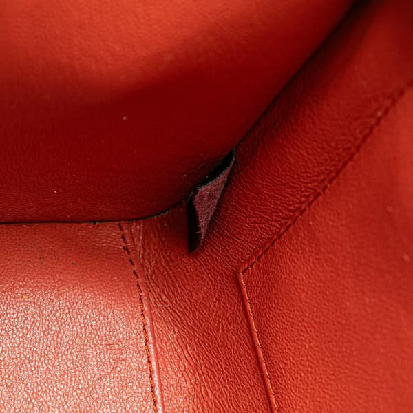 Pre-owned Celine Nano Tricolor Leather Luggage Tote Red