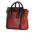 Miniatyrbillede 2 af 10: Pre-owned Celine Nano Tricolor Leather Luggage Tote Red