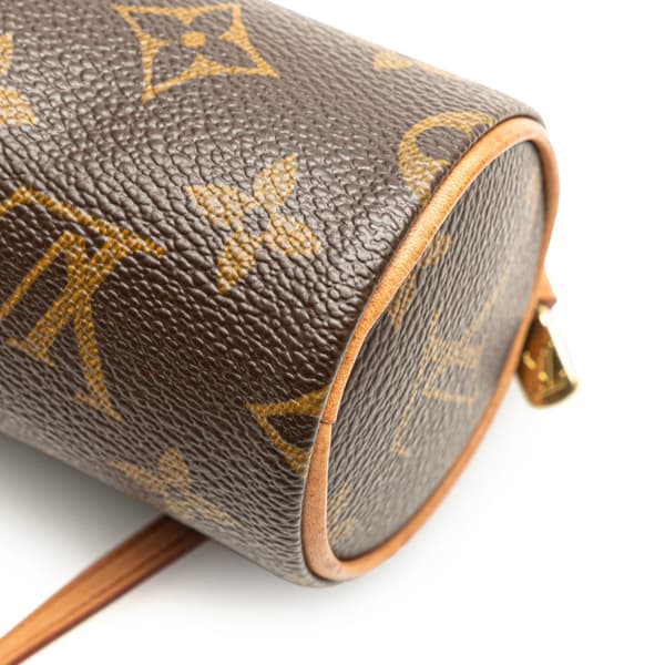 Pre-owned Louis Vuitton Monogram Papillon Pochette Brown