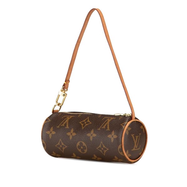 Pre-owned Louis Vuitton Monogram Papillon Pochette Brown