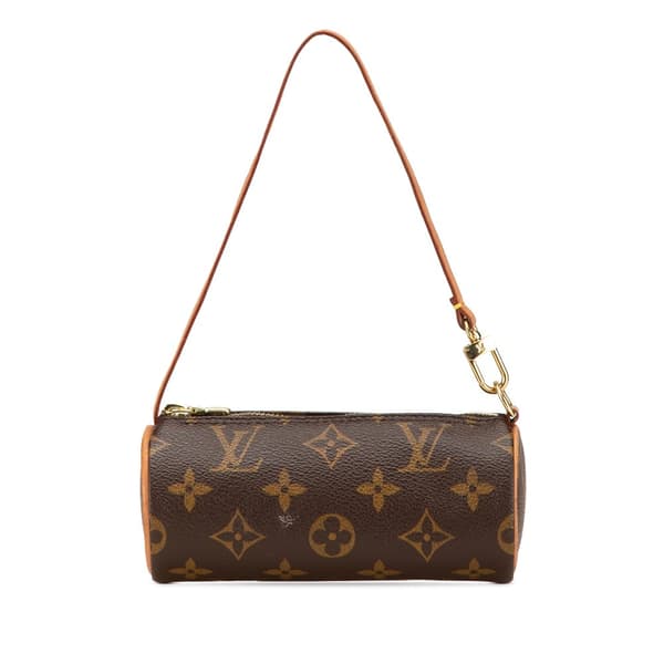 Pre-owned Louis Vuitton Monogram Papillon Pochette Brown