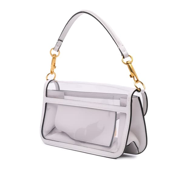 Pre-owned Valentino PVC VLogo Loco Satchel White