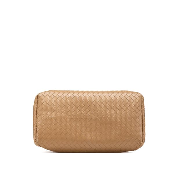 Pre-owned Bottega Veneta Small Nappa Intrecciato Roma Satchel Brown