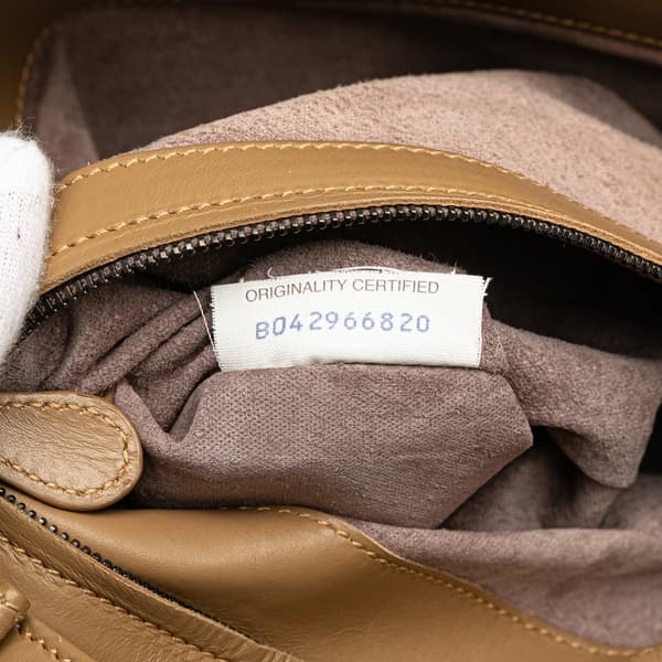 Pre-owned Bottega Veneta Small Nappa Intrecciato Roma Satchel Brown