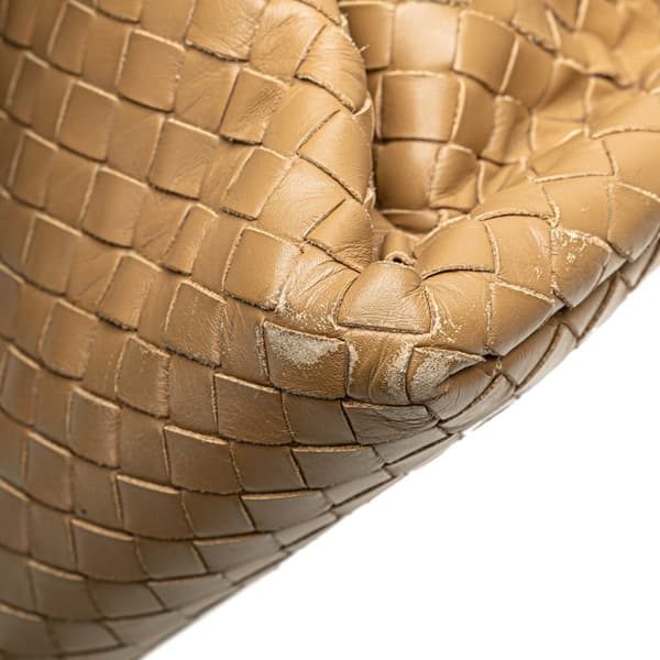 Pre-owned Bottega Veneta Small Nappa Intrecciato Roma Satchel Brown