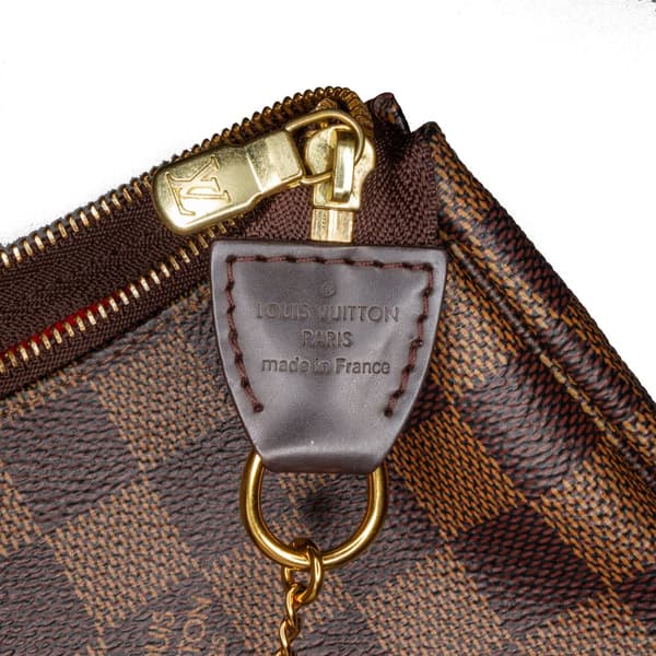 Pre-owned Louis Vuitton Damier Ebene Mini Pochette Accessoires Brown