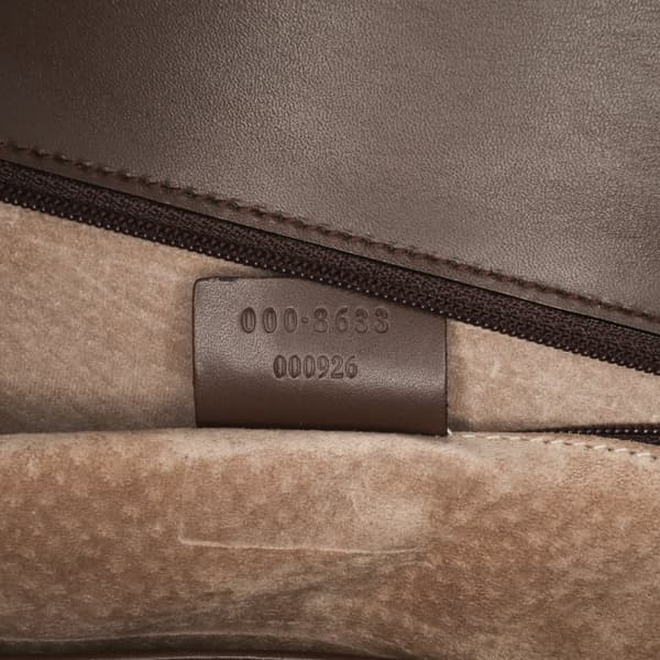 Pre-owned Gucci Calfskin Bamboo Night Brown