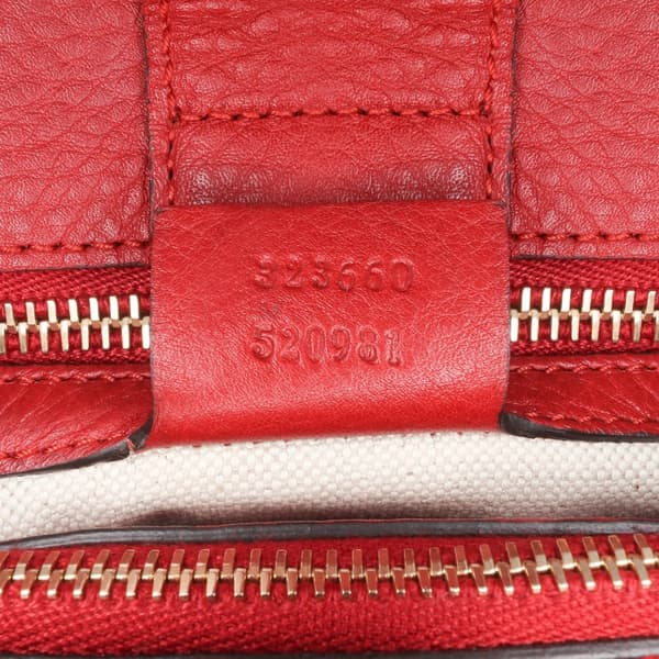 Pre-owned Gucci Medium Calfskin Bamboo Shopper Satchel Red