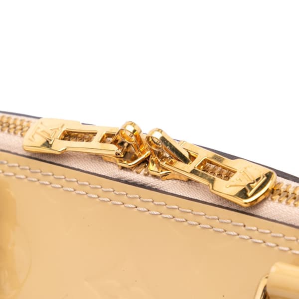 Pre-owned Louis Vuitton Monogram Vernis Alma PM Brown