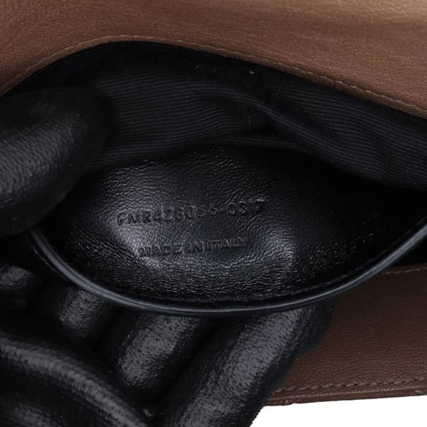 Pre-owned Saint Laurent Medium Quilted Diamond Calfskin Monogram College Satchel Brown