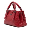 Miniatyrbillede 2 af 10: Pre-owned Bottega Veneta Mini Nappa Intrecciato Roma Satchel Red