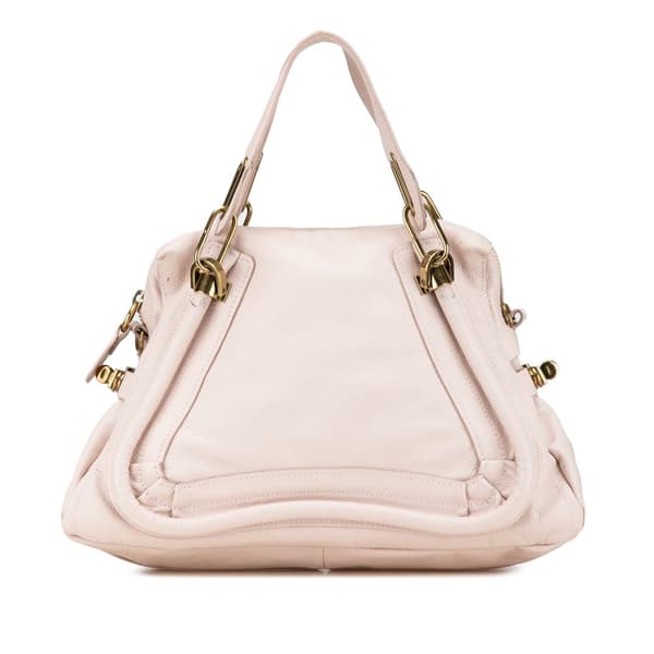 Pre-owned Chloé Medium Leather Paraty Satchel Pink