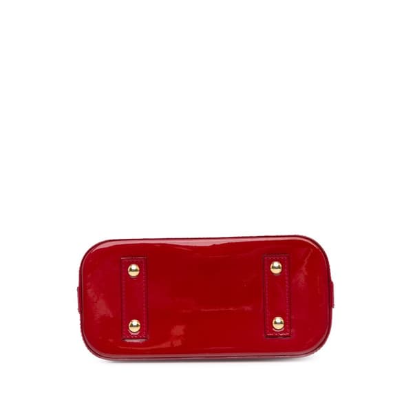 Pre-owned Louis Vuitton Monogram Vernis Alma BB Red