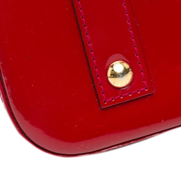 Pre-owned Louis Vuitton Monogram Vernis Alma BB Red