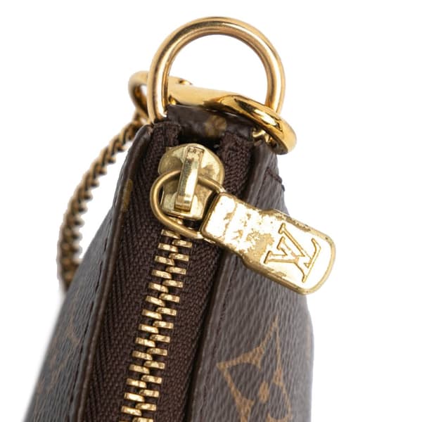 Pre-owned Louis Vuitton Monogram Mini Pochette Accessoires Brown