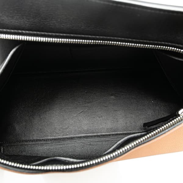 Pre-owned Celine Medium Bicolor Leather Edge Handbag Brown