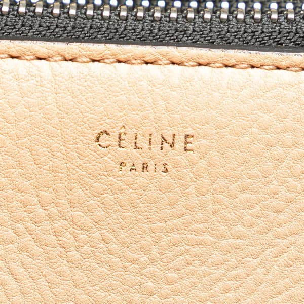 Pre-owned Celine Medium Bicolor Leather Edge Handbag Brown