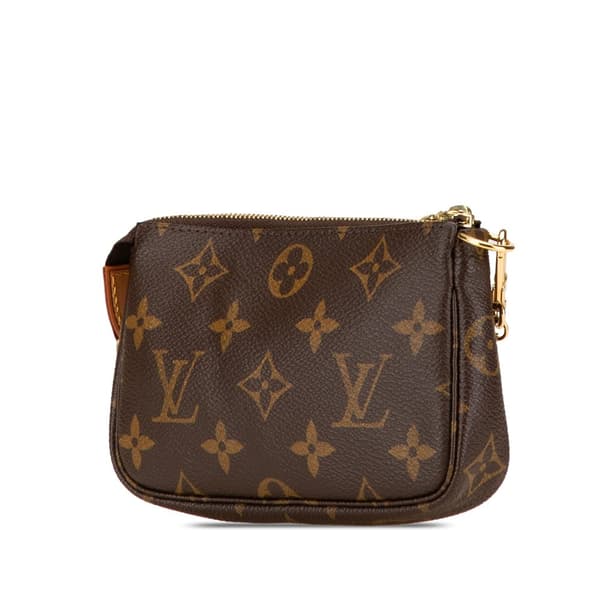 Pre-owned Louis Vuitton Monogram Mini Pochette Accessoires Brown