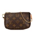 Miniatyrbillede 1 af 7: Pre-owned Louis Vuitton Monogram Mini Pochette Accessoires Brown