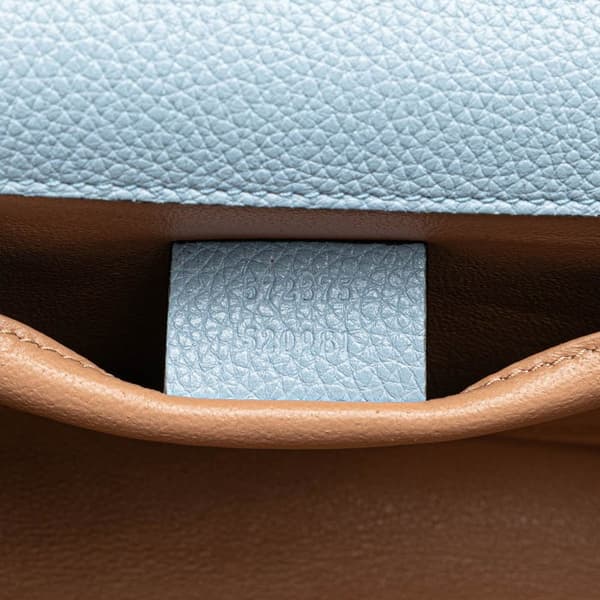 Pre-owned Gucci Small Leather Zumi Satchel Blue