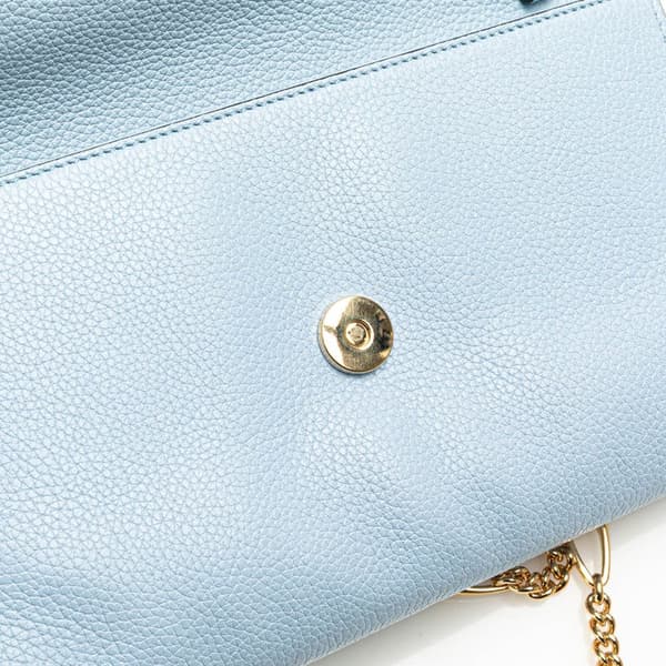 Pre-owned Gucci Small Leather Zumi Satchel Blue