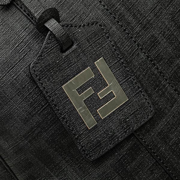Pre-owned Fendi Zucca Coated Canvas Handbag Gray