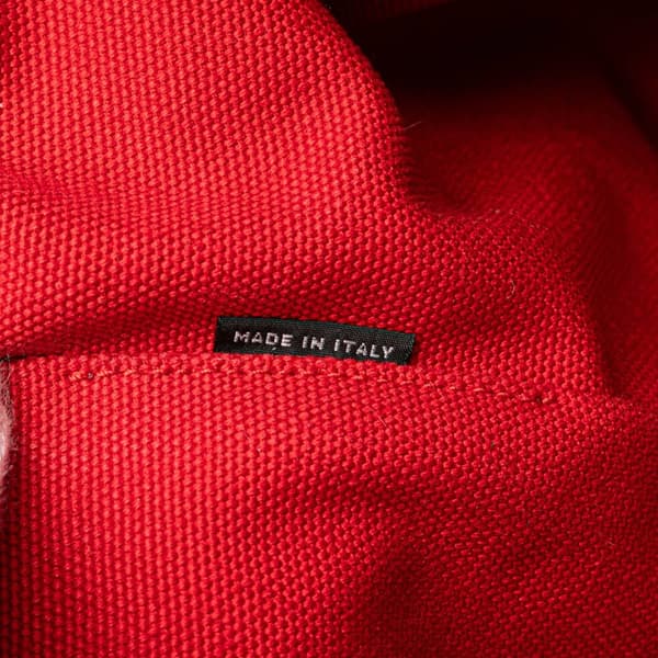 Pre-owned Prada Canvas Canapa Logo Satchel Red