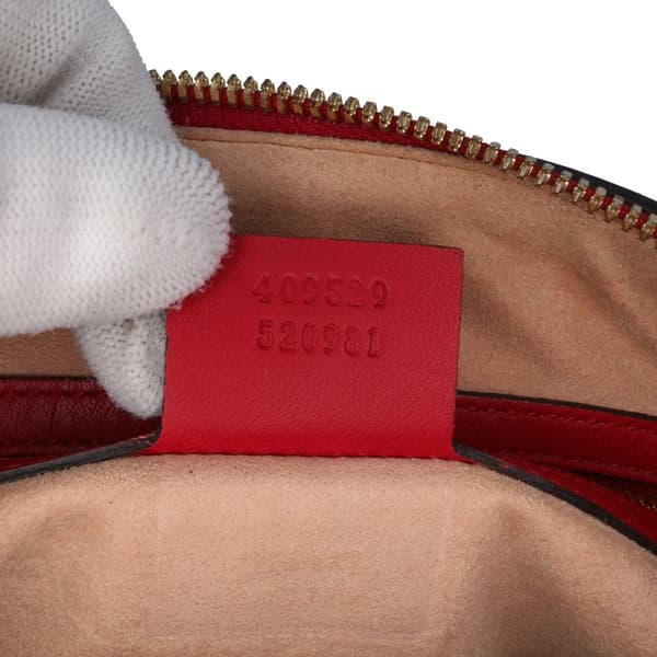 Pre-owned Gucci Small GG Supreme Kingsnake Heart Embroidered Satchel Brown
